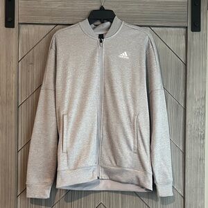 Adidas Light Gray Full-Zip Jacket